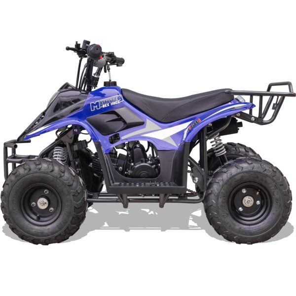 MotoTec Rex 110cc 4-Stroke Kids Gas ATV Blue - Image 3