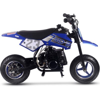 MotoTec DB-02 50cc 2-Stroke Kids Supermoto Dirt Bike Blue