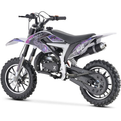 MotoTec Demon 50cc 2-Stroke Kids Gas Dirt Bike Purple