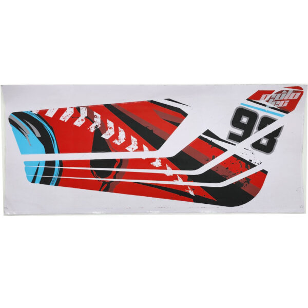 MotoTec Mud Monster XL Left Body Sticker Red - Image 2