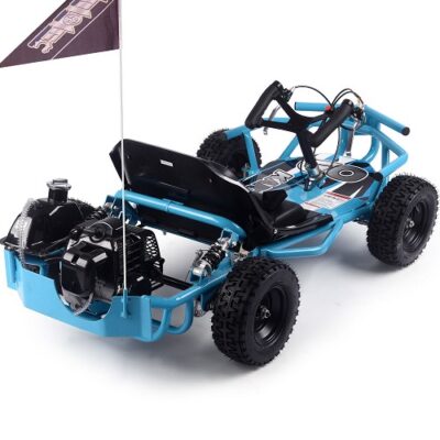 MotoTec Sandman Kids Gas Powered 52cc Go Kart Blue